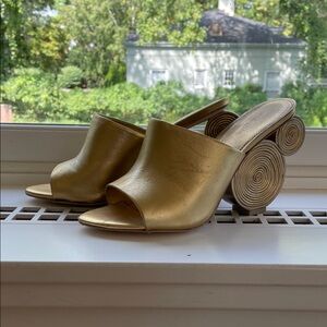 Cult Gaia Gold Designer Women's Mules